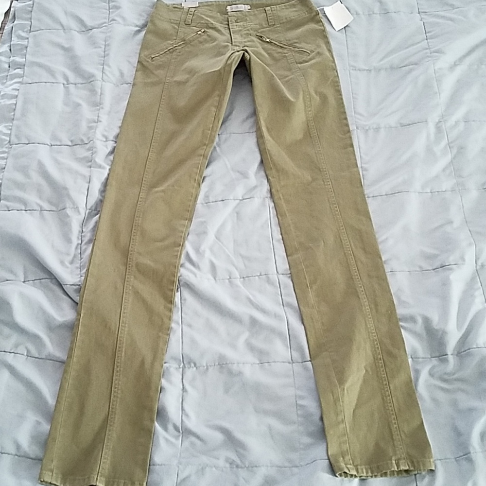 Dylan Slim Utility Cargo Pants Low Rise Extra Long 37” Inseam - Sage Green
